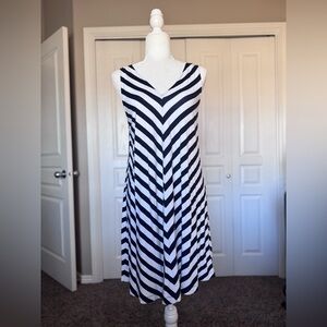 Loft Chevron Striped Sleeveless Dress size Medium